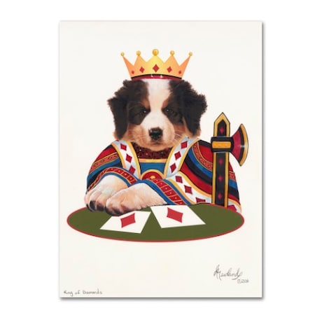 Jenny Newland 'King Of Diamonds' Canvas Art,18x24